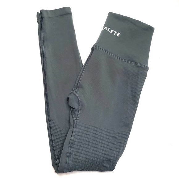 Alphalete Halo Leggings S Dusty Teal High Waist‎ Workout Compression - Picture 2 of 15